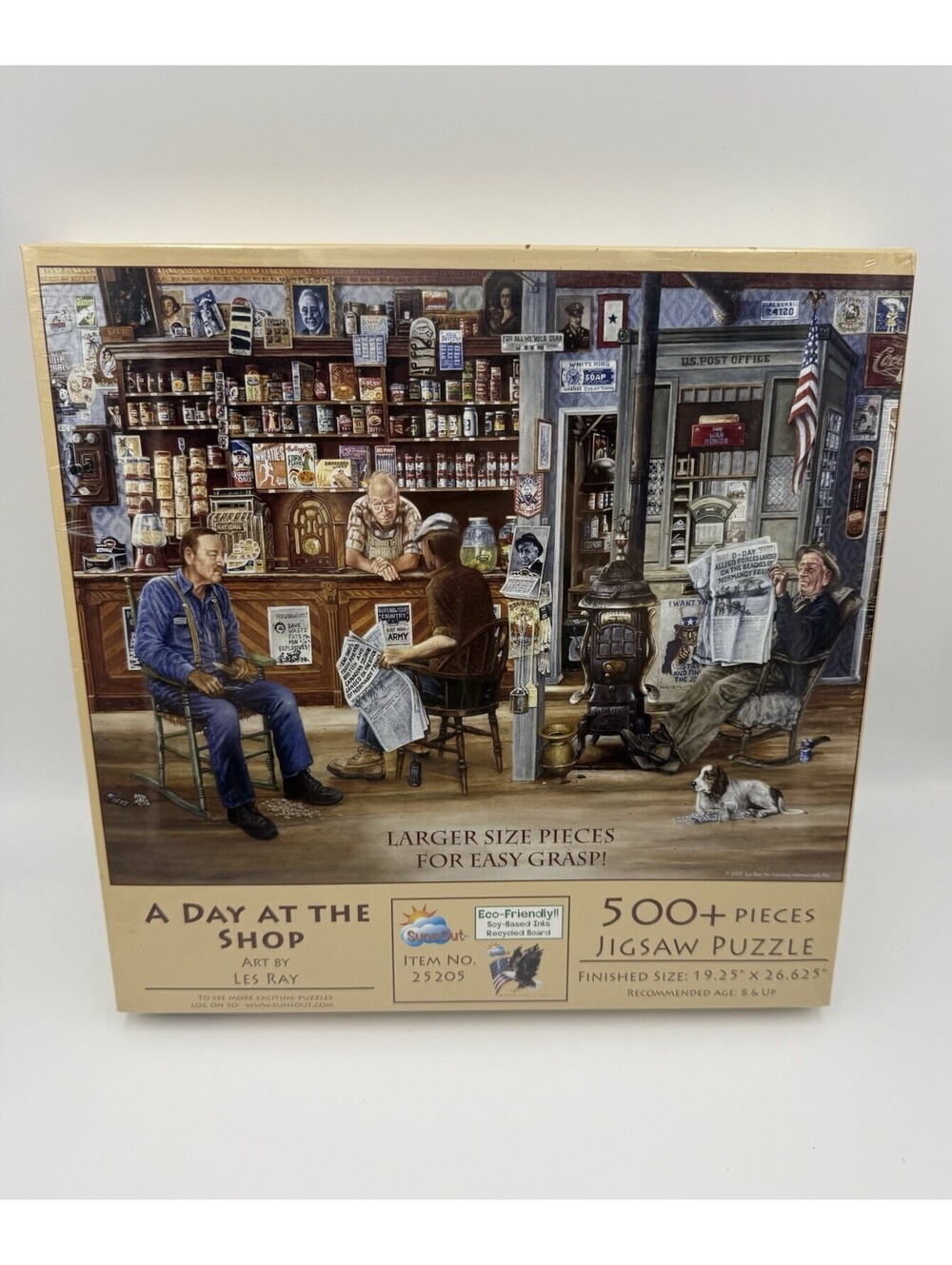 SunsOut 500 Piece Jigsaw Les Ray Art Puzzle "A Day To Remember" New 15"x29"